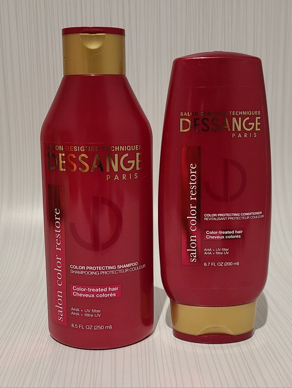 Dessange Paris Salon Color Restore Shampoo & Conditioner Set Of 1 Bottle Of Each